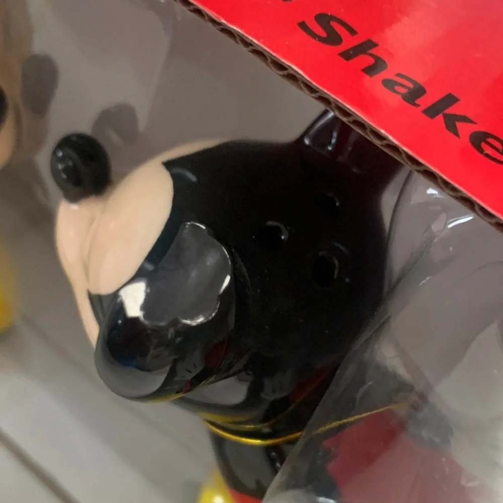 Disney Mickey & Minnie Ceramic Shakers - Red, Black, Yellow
